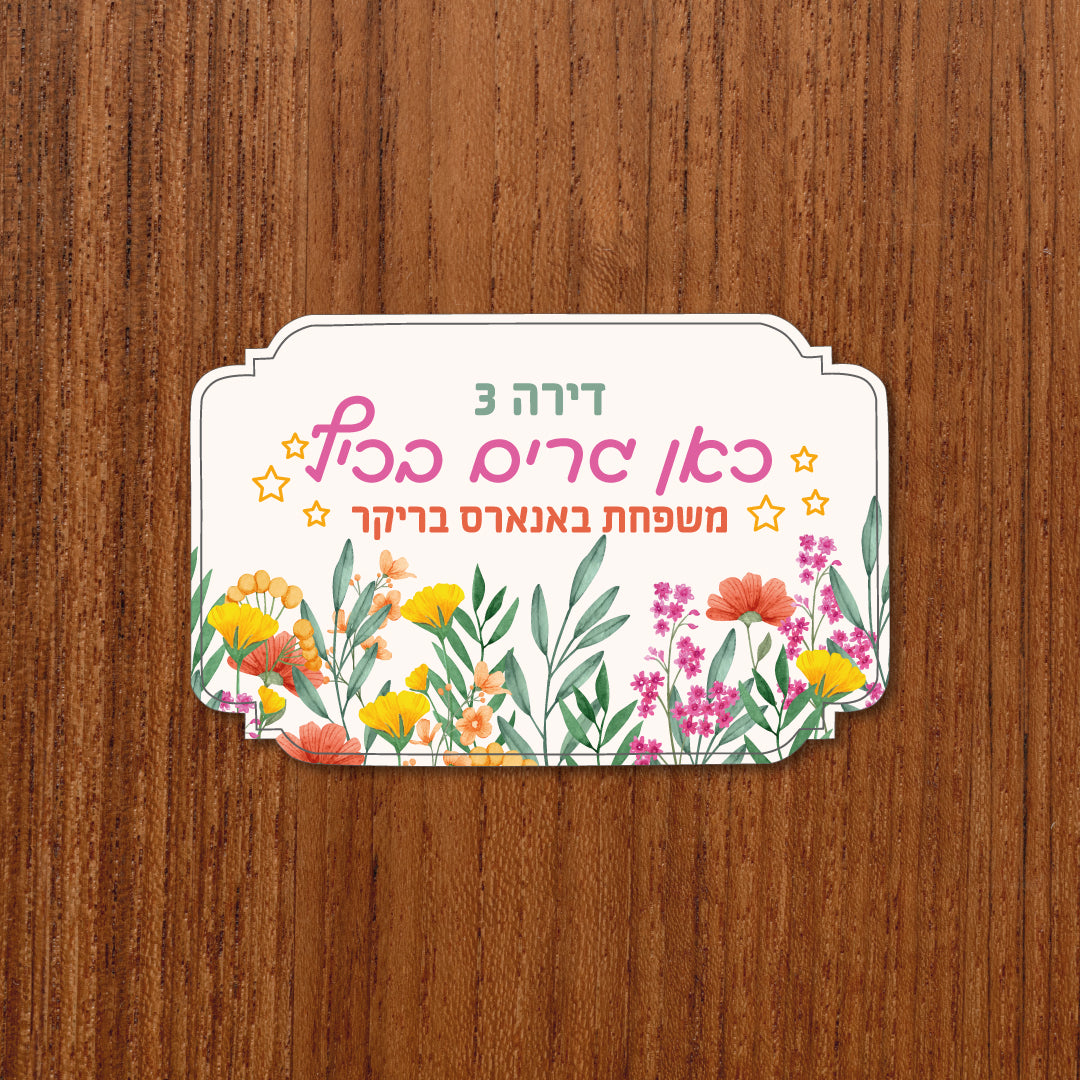 שלט לדלת ספיר